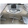 Image 1 : 3-Brushed Metal Round Top Tables - 3 X $