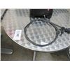 Image 2 : 3-Brushed Metal Round Top Tables - 3 X $