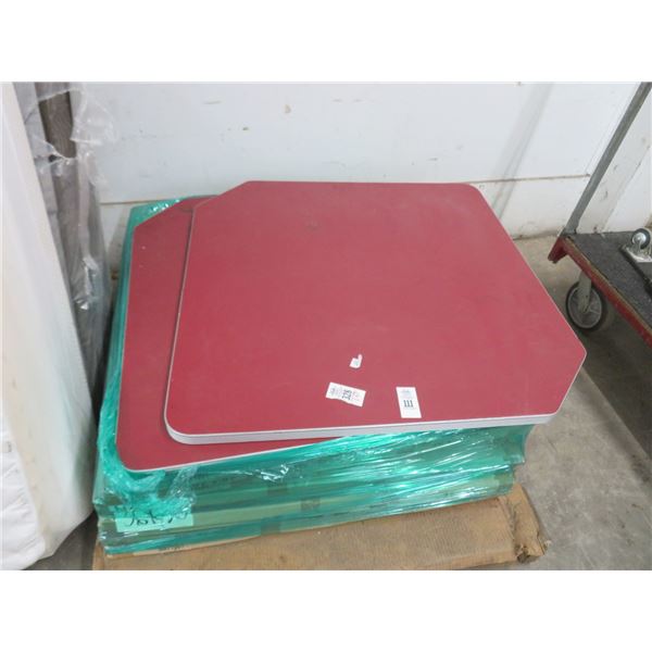 10 Maroon Corner Cut Table Top 36 X 36 10 X 10 maroon corner cut table top 36 x 36 10 x