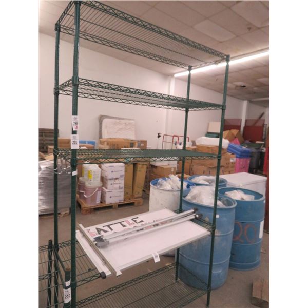 5 Shelf Green Coated Metro Rack