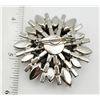 Image 2 : HOBE VTG SILVER TONED FLOWER BROOCH WITH