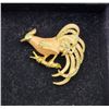 Image 1 : NIB! VTG TACOA GOLD TONED ROOSTER BROOCH