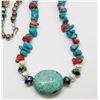 Image 2 : 2-SOUTHWESTERN SILVER TONED BEADED NECKLACES