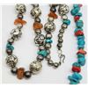 Image 3 : 2-SOUTHWESTERN SILVER TONED BEADED NECKLACES