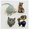 Image 1 : 4-VINTAGE ANIMAL BROOCHES