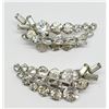 Image 1 : GORGEOUS! VTG PAIR OF SILVER TONED RHINESTONE