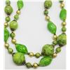 Image 1 : VTG TRIFARI LIME GREEN BEADED DOUBLE STRANDED