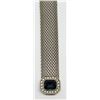 Image 1 : VINTAGE SILVER TONED BRACLET WITH NAVY BLUE