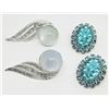 Image 1 : 2-PAIRS OF SILVER TONED EARRINGS (1)PIEARCED