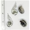 Image 2 : 2-PAIRS OF SILVER TONED EARRINGS (1)PIEARCED