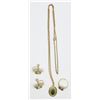Image 2 : VINTAGE 12K GF JEWELRY SET WITH GREEN