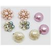 Image 1 : 4-PAIRS OF VTG CLIP ON BEADED/LUCITE