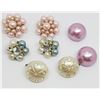 Image 2 : 4-PAIRS OF VTG CLIP ON BEADED/LUCITE