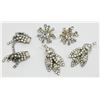 Image 1 : 3-VINTAGE PAIRS OF SILVER TONED PIERCED/CLIP