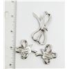 Image 2 : SET! VTG BOUCHER SILVER TONED BOW RHINESTONE