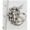 Image 2 : GORGEOUS VTG SILVER TONED FLOWER BROOCH