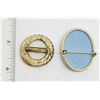Image 2 : 2-VINTAGE GOLD TONED BROOCHES/PINS