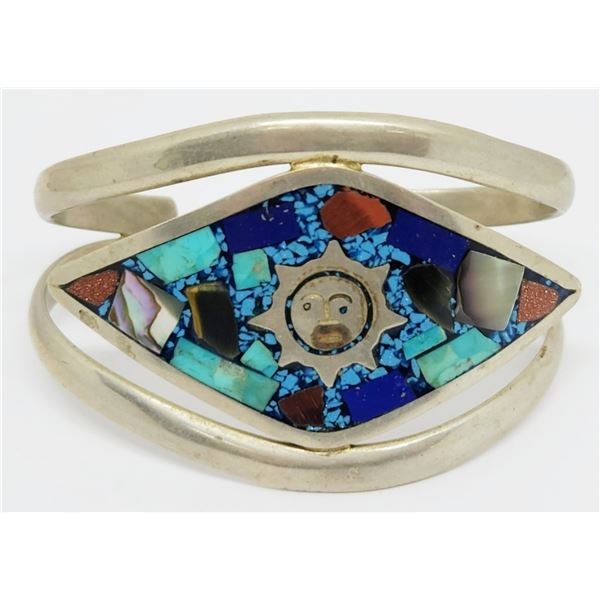 MEXICO MARKED SPLIT SHANK CUFF WITH SUN