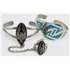 Image 1 : 2-SOUTHWESTERN CHIPPED STONE CUFF BRACELETS