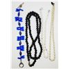Image 1 : VINTAGE BEADED JEWELRY LOT: (3)NECKLACES &