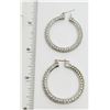 Image 2 : SWAROVSKI PAIR OF PIERCED HOOPED EARRINGS