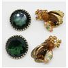Image 1 : 2-PAIRS OF CHUNKY VTG CLIP ON RHINESTONE