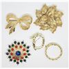 Image 1 : 5-VINTAGE GOLD TONED BROOCHES: HAR-SARAH