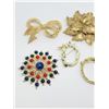 Image 2 : 5-VINTAGE GOLD TONED BROOCHES: HAR-SARAH