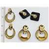 Image 2 : 3-PAIRS OF VTG GOLD TONED CLIP ON EARRINGS