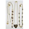Image 1 : 4-VINTAGE GOLD TONED FASHION NECKLACES