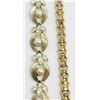 Image 1 : 2-VINTAGE GOLD TONED RHINESTONE FASHION