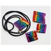 Image 2 : RETRO RAINBOW CLAY JEWELRY LOT: (1)BOLO