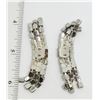 Image 2 : VINTAGE PAIR OF SILVER TONED RHINESTONE SHOE