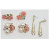 Image 1 : 3-PAIRS OF VTF CLIP ON/PIERCED EARRINGS
