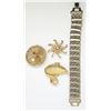 Image 2 : VINTAGE GOLD TONED JEWELRY LOT: (1)7.5 INCH