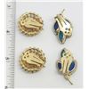 Image 2 : 2-PAIRS OF VTG GOLD TONED RHINESTONE CLIP