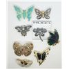 Image 1 : 8-VINTAGE BUTTERFLY/BUG BROOCHES
