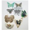 Image 2 : 8-VINTAGE BUTTERFLY/BUG BROOCHES