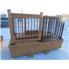 Image 1 : Deck with Steps + Railing - has Composite Top with Wooden Frame 53" x 100"