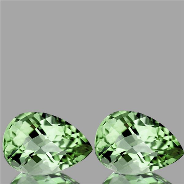 Natural Green Tea Amethyst Pair [Flawless-VVS]