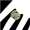 Image 3 : Natural Tourmaline Aquamarine Rhodolite Garnet Ring
