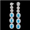 Image 1 : Natural Brazil Neon Blue Apatite Earrings