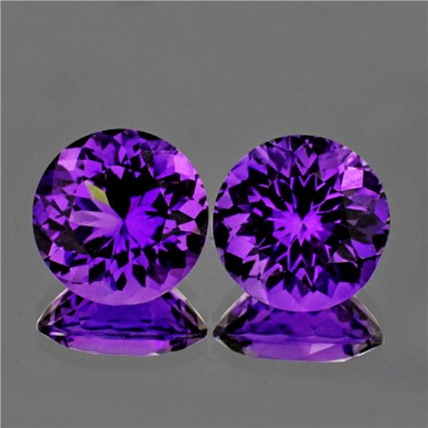 Natural AAA Purple Amethyst Pair {Flawless-VVS1}