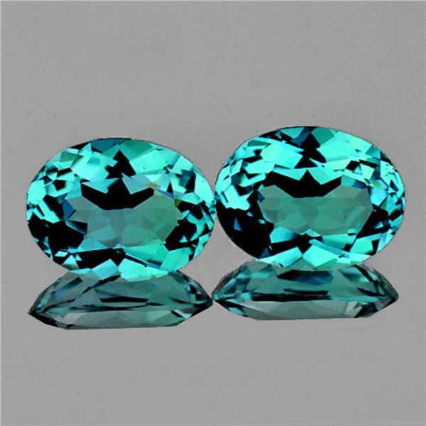 Natural Paraiba Blue Apatite Pair {Flawless-VVS}