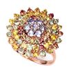 Image 2 : Natural  Tanzanite & Sapphire Ring