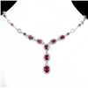 Image 1 : Natural  Pigeon Blood Red Ruby Necklace