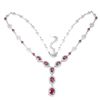 Image 2 : Natural  Pigeon Blood Red Ruby Necklace