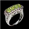 Image 1 : Natural Peridot  Rhodolite Garnet Ring