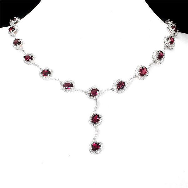 Natural Rhodolite Garnet Necklace