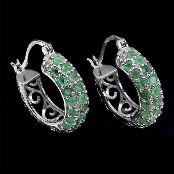 Natural Colombian Emerald Earrings